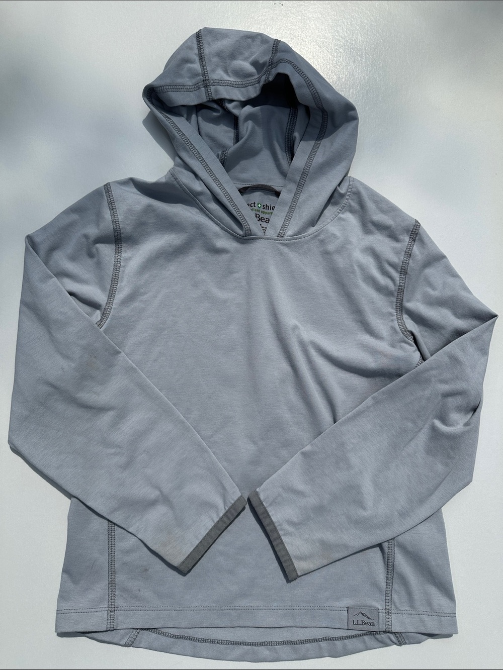 L.L. Bean Boys Grey Hooded Pullover Long Sleeve